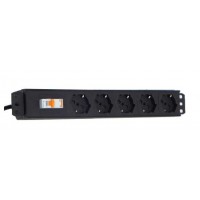 PDU 5P - Interruttore magnetotermico 1P+N - Strutt. ALLUMINIO